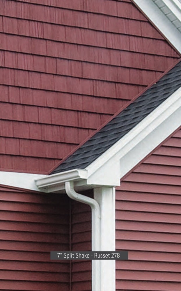 Foundry Split Vinyl Siding – Russet & Forest Green