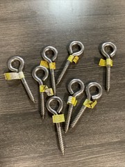 National Hardware N220-806 Lag Screw Eye Stainless Steel 3/8 x 4-1/2” Lot Of 8