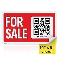 14” x 8” for Sale Sign Car (Self-Adhesive, 1-Pack) – Also Great for Real Es…