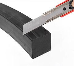 NBR Nitrile Rubber Solid Sealing Strip Square Oil Resistant Buffer Width 4-70mm