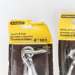 Stanley Hooks & Eyes Zinc-Plated Gate Door Latch Set 75-0700 – 3 Packs (New)