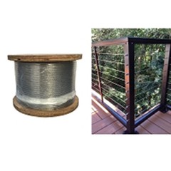 Grade 316 STAINLESS STEEL 3/16″ 7×19 Cable Rail Railing Wire Rope 500 Ft 316SS
