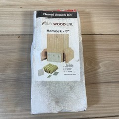 Surewood-LNL Hemlock 5″ Unfinished Red Oak Wood Newel Post Attachment Kit
