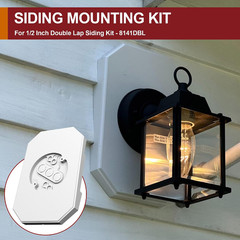 Siding Mounting Block for Light, Lamp Repair Kit with Built-In Electrical Box –