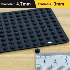 Self-Adhesive Silicone Feet Bumpon Bumper Stop Black Furniture FEET Pad 1.5-10mm