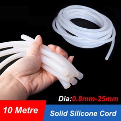 White Solid Silicone Rubber Cord Seal O Ring Cord Dia. 0.8/1/2/3/4/5/6/8/10-25mm