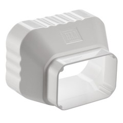 VYH 3×4 to 2×3 Gutter Downspout, Downspout to Downspout Adapter (White 1 Pack)