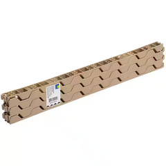 24 in Horizontal plastic closure strips Durable 6 Pack with beige finish