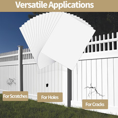 20 Pieces Vinyl Siding Repair Kit, White Self-Adhesive Vinyl Siding Patch Kit fo