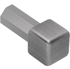 Schluter QUADEC – 3/8″ Inside/Outside Corner – Satin Aluminum – (EV/Q 100 ACG)