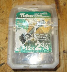 Teks 21384 Phillips Flat-Head Self-Tapping Screw w/Wing, #12×2-3/4″ OB 25-Count