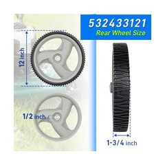 Lawn Mower Rear Drive Wheel 532433121 For Craftsman 917, 12×1.75