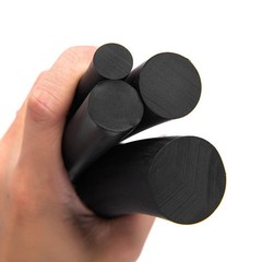 Solid Round Fluorine Rubber Sealing Strip Black FKM O-Ring Cord Dia 1.5mm-25mm