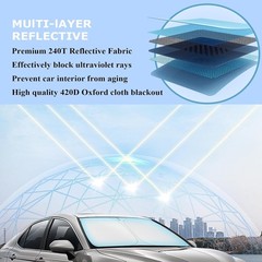 Front Windshield Sun Shade Car Window Sunshade Custom Fit for SUV Crossover (202