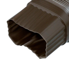 Flex-Elbow 2 in. x 3 in. Easily Expands Bends Brown Vinyl Downspout Elbow Divert