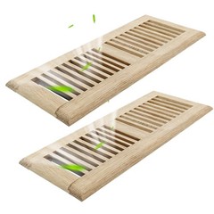 2PC 4×12 Inch White Oak Wood Floor Register Vents Cover – Drop in Register wi…