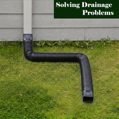 Gutter Downspout Extension Flexible Extendable 2166 Black Drainage Pipe