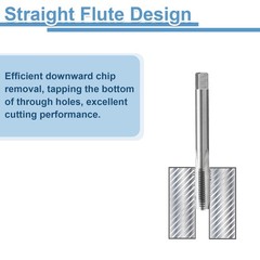 3pcs Male Straight Threads M10 x 1.25 for Metric Thread Tool
