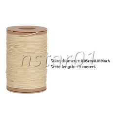 Leather Hand Work Sewing Round Thread Cord 0.55mm Dia 75 Meter Set of 5 Beige