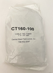 (100) Lot NEW Central Steel Fabricators Cable Fiber Tags 1″ x 1.75″ CT160-100