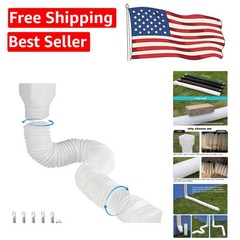 Flexible White Downspout Drain Extender, Easily Extends from 21 to 68 Inches