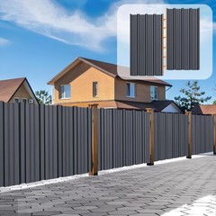10pk Corrugated Metal Roof Panel Waterproof Grey 42.5×17.7in Easy