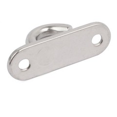304 Stainless Steel 5mm Thick Open Ring Oblong Sail Shade Pad Eye Plate 10pcs