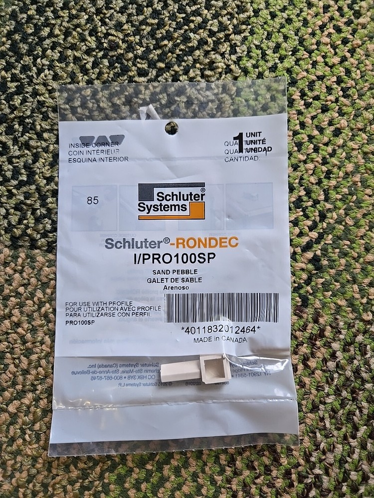 Schluter RONDEC – 3/8″ Outside Corner PVC – Sand Pebble – (I/PRO 100 SP)