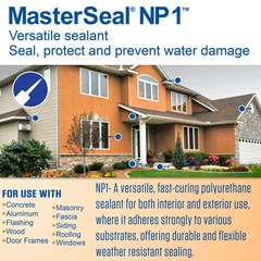 MasterSeal NP 1, 10oz. Polyurethane Sealant, Case of 30 with Caulk Gun