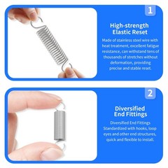 Expansion Spring 0.3-0.8mm Wire dia Tension Extension Expanding Extending Spring