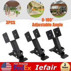 3PCS Roof Beam Brackets Roof Standpipe Bracket Kit Roof Beam Bracket Kit 0-180°