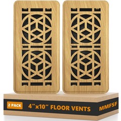 2 Pack Floor Vent Covers, Floor Register 4×10, Heavy Duty Walkable Steel Vent…