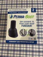 Perma-Boot 2″ Permanent Vent Pipe Black Plastic Roof Flashing