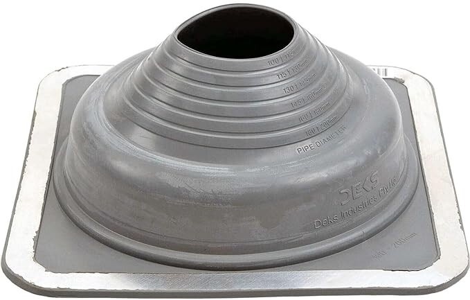 #5 (4″ to 8″) DEKTITE SQUARE PIPE FLASHING BOOT: Gray EPDM Roof Flashing