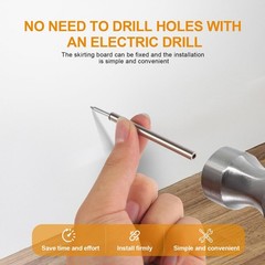 400Pcs Double Head Skirting Nails with 4 Tools – Invisible Seamless Baseboard Sc