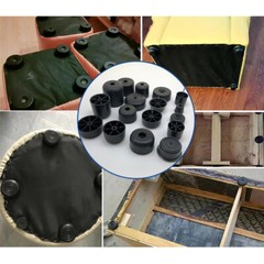 Black Plastic Furniture Parts Legs Leveling Screw-in Couch Legs Sofa Leg Round
