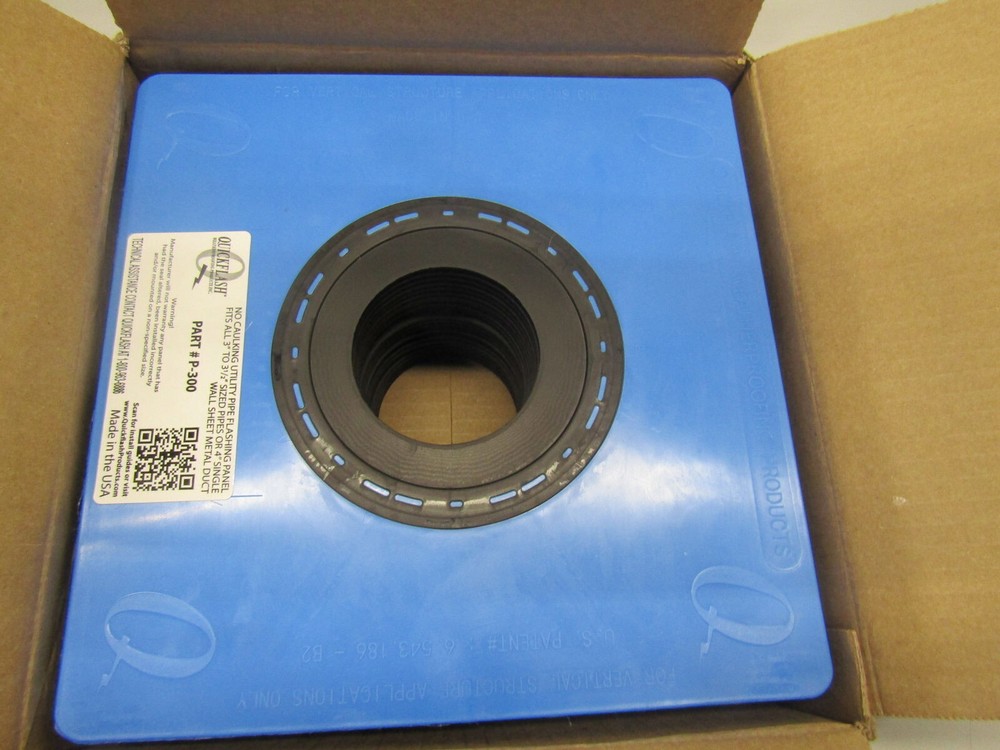 one Quickflash No Caulking Utility Pipe Flashing Panel, P-300 3″ to 3 1/2″