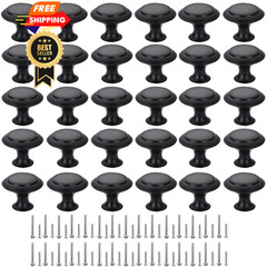 Cabinet Knobs, 30 PCS 30mm Dresser Premium Drawer 30pcs/pack, Black