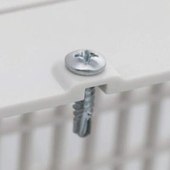 3 in. x 4 in. White Plastic Rodent Guard, Snap/Lock-In Vinyl Grate Gutter Guard
