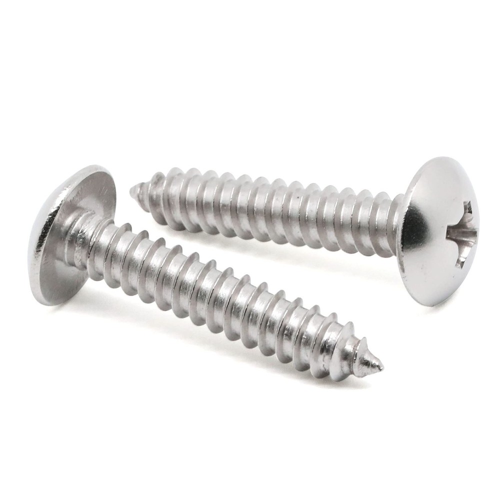 MewuDecor #10 x 3/4″ Truss Head Self Tapping Wood Screws x 3/4″, Silver
