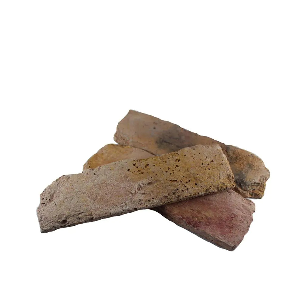 Thin Brick Veneer Old Chicago Buff 8.20X2.50 in. Flats Manufactured Stone Siding