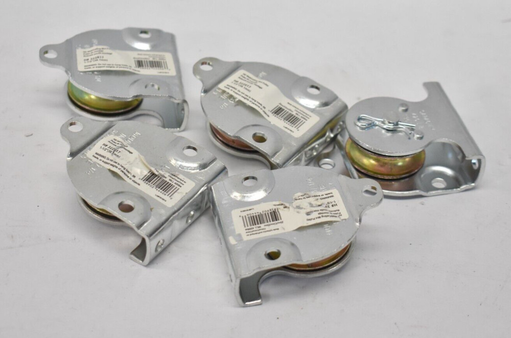 Lot of 5 Hillman Hardware Essentials 1-1/2″ Wall/Ceiling Mount Single Pulley