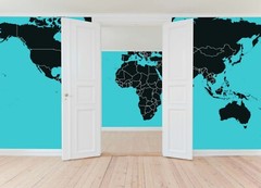 Wall Planisphere Sticker Paper Perfect for Interior Furniture