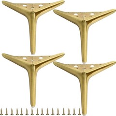 Smaxcn 6″ Brushed Gold Metal Furniture Legs (4-Pack) – Modern Style 15cm