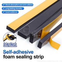 Self Adhesive Backed Seal EPDM Foam Rubber Strip 5mm-100mm width 1mm-40mm Thick