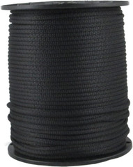 3/16 Inch Black Dacron Polyester Rope – 500 Foot Spool | Solid Braid – Industria
