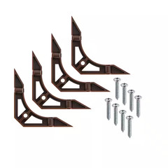 4.1 In. Brown Plastic Cabinet Corner Braces (4-Pack)
