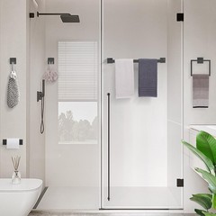 Turs 10-Piece Bathroom Hardware Accessories Set Matte Black Towel Bar Holder