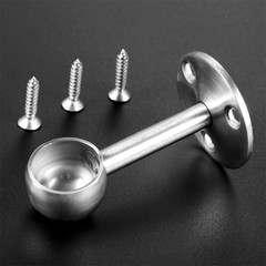 Silver Wardrobe Rail Rod Support Fittings Tube End Bracket For Hanging Clothes