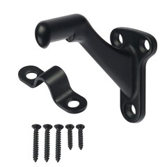 3 PCS 3 Inch Matte Black Handrail Stair Brackets Heavy Duty Support Hardware
